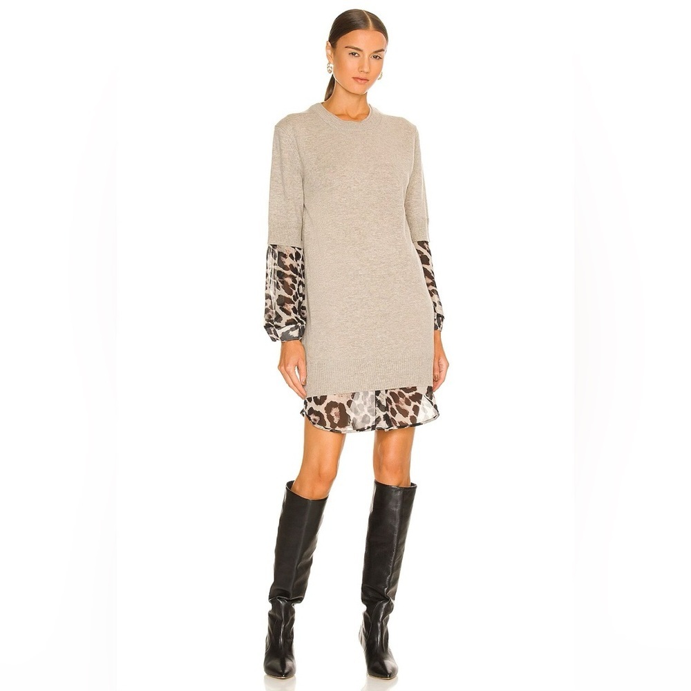 Brochu Walker Cashmere Overlay Sweater Dress